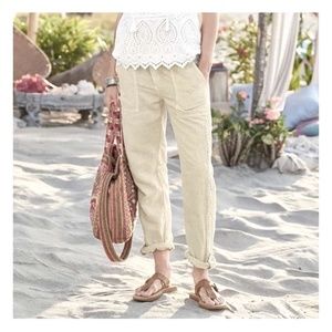 Sundance Cream Ankle Cropped Pants